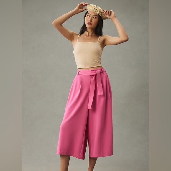 Anthropologie Maeve Tie-Waist Culottes Pants NWT size 8 - Picture 1 of 8